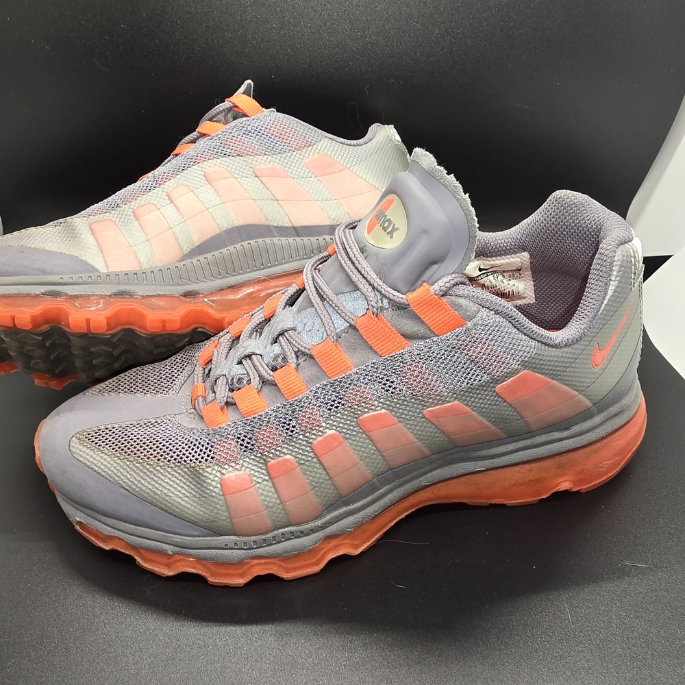 2012 Nike Air Max 95 + Plus BB Size 5Y Gray Orange Silver 512169-010 Very Nice!